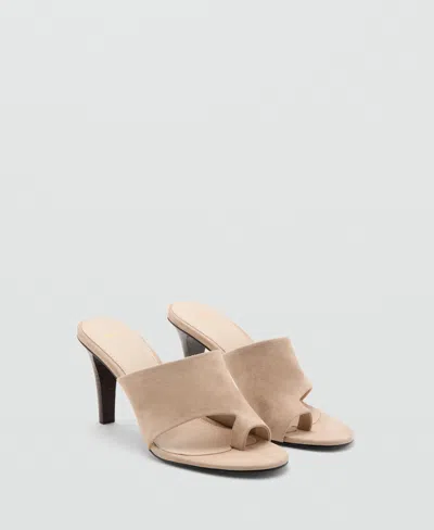 Mango Stiletto Slide Sandal In Neutral