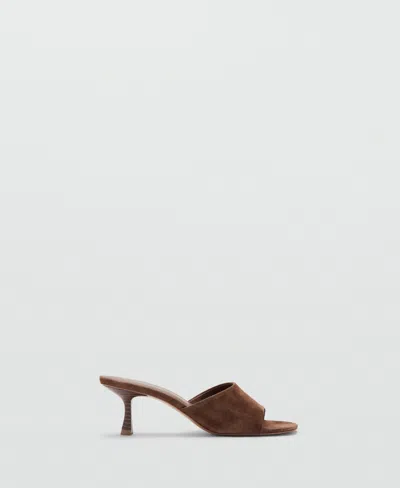 Mango Women's Suede Kitten Heel Sandals In Multi