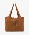 Mango Suede Leather Shopper Bag Leather In Leather