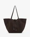 Mango Suede Shopper Bag In Purple