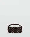 Mango Sandra Suede Top Handle Bag In Brown