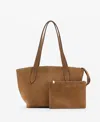 Mango Women's Suede Mini Shopper Bag In Brown