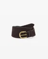 Mango Wide Suede Belt In Brown