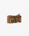 Mango Wide Suede Belt In Brown