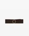 Mango Obi Suede Belt In Brown