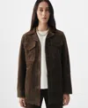 Mango Women's Suede Pockets Jacket In Brown