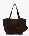 Mango Suede Shopper Bag In Brown