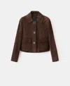 Mango Women's Suede Short Jacket In Brown
