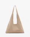Mango Suede Shoulder Bag In Sand
