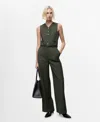 Mango Women's Suit-style Jumpsuit In Green