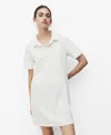 Mango Terry Cloth Polo Nightgown In Neutral