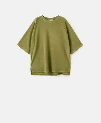 Mango Women's Terry Cotton Sweater In Khaki