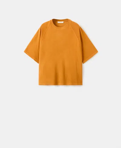 Mango Women's Terry Cotton Sweater In Orange
