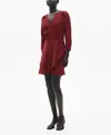 Mango Dress Maroon In Maroon