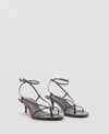Mango Women's Thin Strap Heeled Sandals In Brown