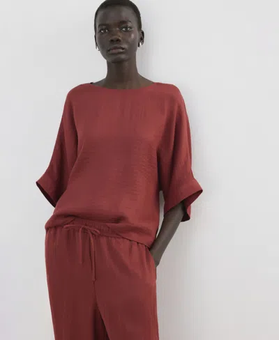 Mango Women's Three-quarter-sleeve Blouse In Red