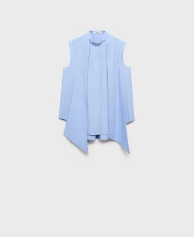 MANGO WOMEN'S TIE-NECK BLOUSE