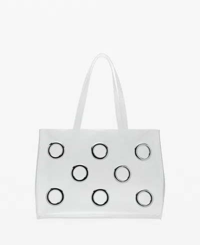 Mango Women's Transparent Tote Bag In White