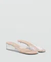 Mango Women's Transparent Vinyl Wedge Sandals In Brown