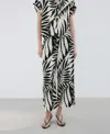 Mango Tropical Print Pants In Neutral