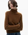 Mango Mariana Turtleneck Sweater In Chocolate