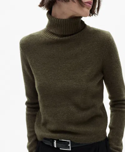 Mango Women's Turtleneck Sweater In Khaki
