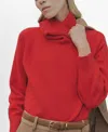 Mango Turtleneck Sweater In Red