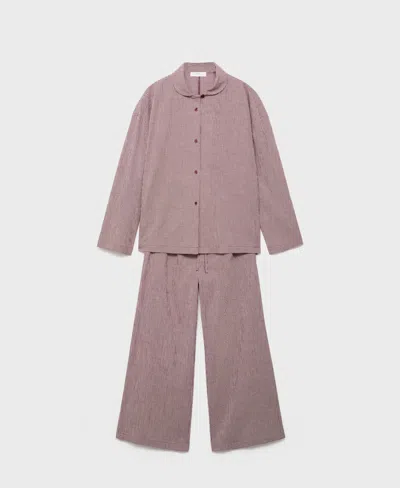 Mango Women's Two-piece Cotton Gingham Pajamas In Red