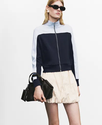 MANGO WOMEN'S TWO-TONE FITTED JACKET