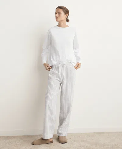 Mango Women's Two-piece Cotton Striped Pyjamas In Gray