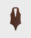 Mango Women's V-neck Bodysuit In Brown