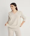Mango Oversize V-neck Sweater In Neutral
