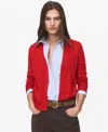 Mango V-neck Knit Cardigan In Red