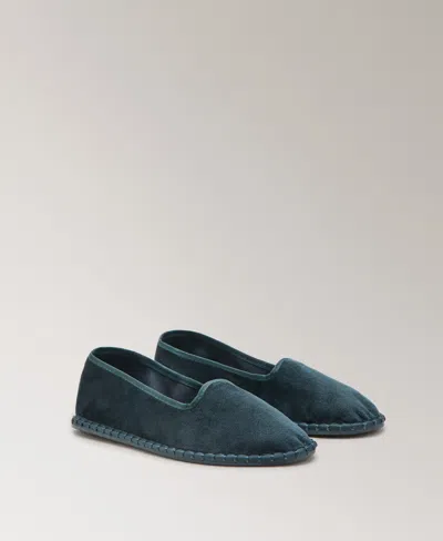 Velour Loafer In Blue from Mango