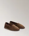 Mango Velour Shoes In Brown