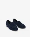 Mango Women's Slip-on Velvet Loafers In Blue