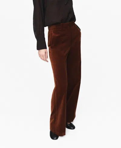 Mango Women's Velvet Suit Pants In Orange