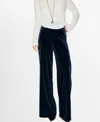Mango Women's Velvet Wide-leg Trousers In Blue