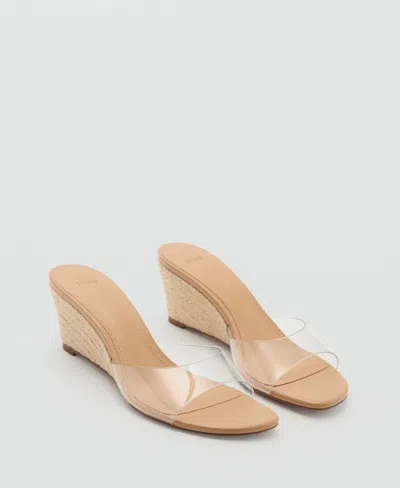 Mango Women's Vinyl Wedge Sandals In Brown