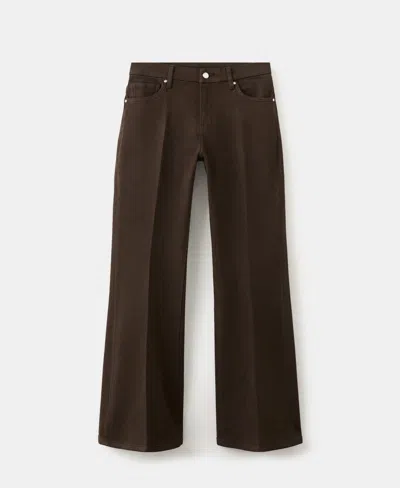 Mango Violet Flared High-rise Jeans Chocolate In Brown