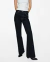 Mango Violet High Waist Flare Jeans In Open Blue