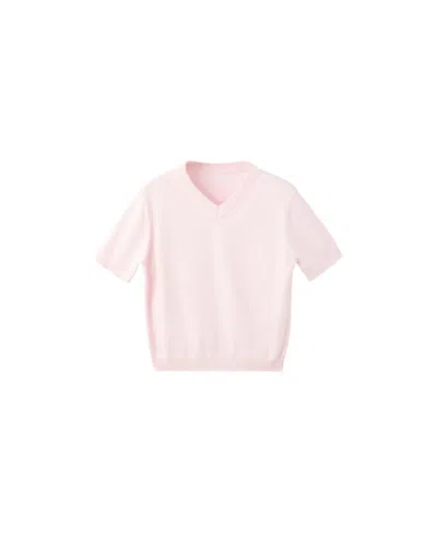 Mango Women's V-neck Knit Sweater In Light Pink