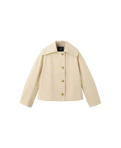 Mango Women's Waxed Oversized Trench Coat In Beige