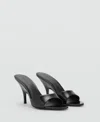 Mango X Kaia Gerber Wedge Sandal In Black