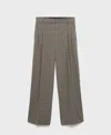 Mango Women's Wide-leg Check Suit Pants In Brown