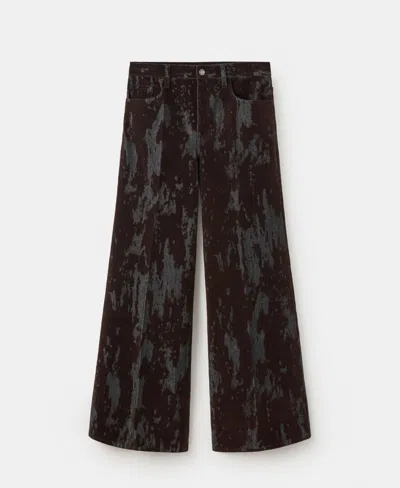 Mango Women's Wide-leg Devore Jeans In Brown