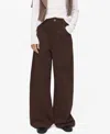 Mango Women's Wide Leg Loose Mid-rise Jeans In Brown