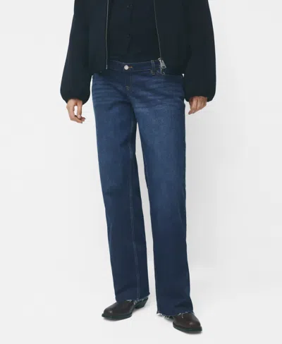 Mango Women's Wide-leg Maternity Jeans In Blue