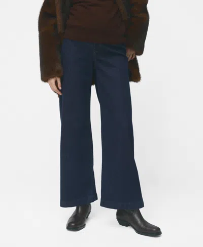 Mango Women's Wide Leg Maternity Jeans In Blue