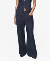Mango Wide Leg Jeans In Blue